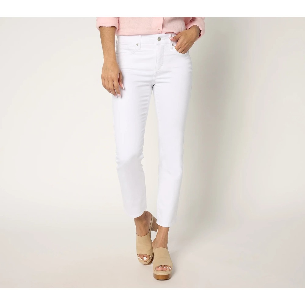 NYDJ Waist Match Sheri Slim Ankle Jean Optic White, Small #57E